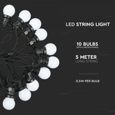 LED řetěz VT-70510 10x0,5W délka 5m