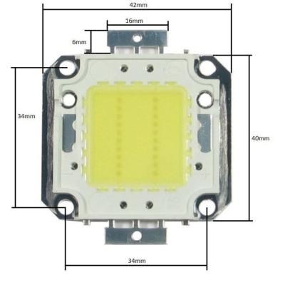 LED čip EPISTAR COB 30W 900mA