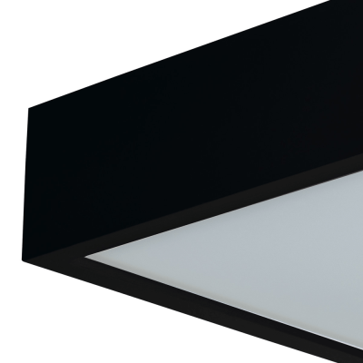 Stropní svítidlo MERSA 300-B/M 2xE27 dřevo, sklo, černé