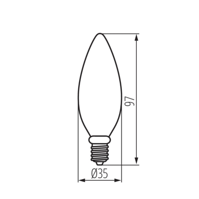 LED žárovka XLED C35 E14 4,5W 4000K 470lm