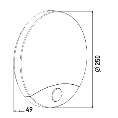 LED HIBIS 15W PIR - Dekorativní svítidlo s PIR čidlem