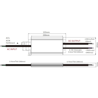 Stmívatelný napěťový zdroj DIM67 12V 100W
