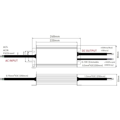 Stmívatelný napěťový zdroj DIM67 12V 250W