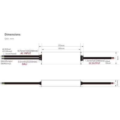 DALI LED zdroj 12V 250W DT6 DA-12-250