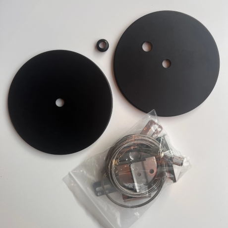 LSM 2ks lankový závěs s černou rozetou pro svítidla LSM