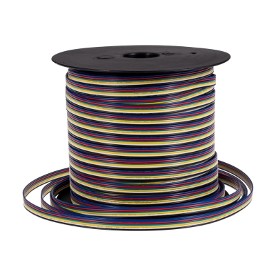 Plochý RGBCCT kabel 6x0,3mm 6-žílový