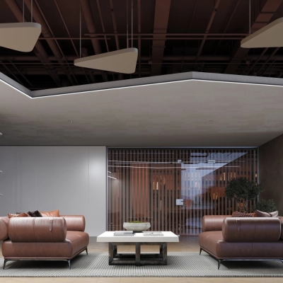 Vestavný ukončovací profil KLUS KOZUS-BOK, elox – boční profil pro sádrokarton