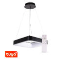 SMART Tuya závěsné LED svítidlo ZULU 48W CCT – hranaté, černé