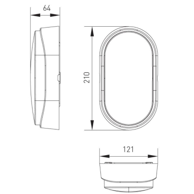 Greenlux DITA OVAL W 18W CCT IP65 bílé LED svítidlo