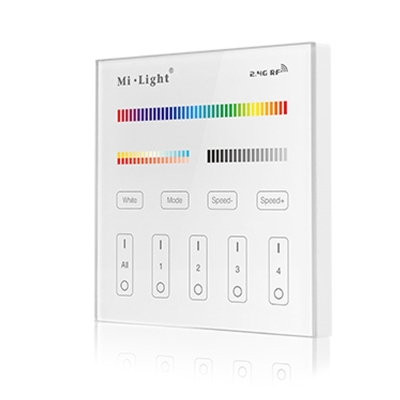 Mi-Light RGB+CCT nástěnný ovladač 4 zóny 230V