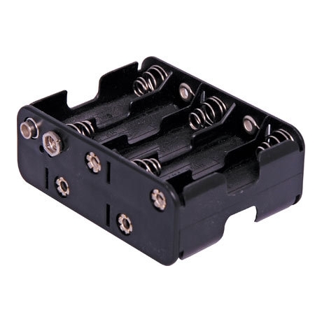Držák baterií 10xAA, R6/UM3  + klips výstupní kablík 12 cm